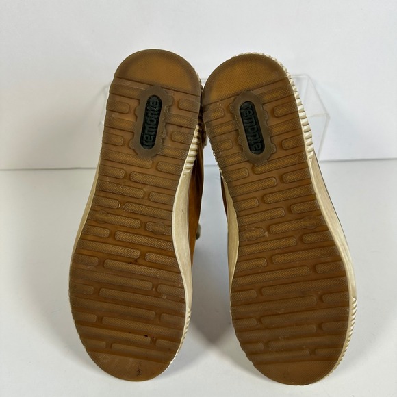 Remonte Tan Leather Ankle Lace Up Boots Faux Shearling Waterproof Zip Winter - Picture 8 of 11